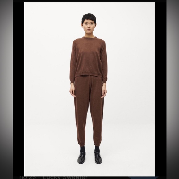 Babaa Brown Merino Wool Pants - Picture 1 of 3